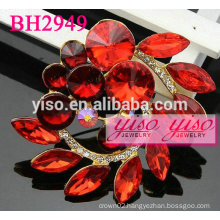 red rhinestone brooches